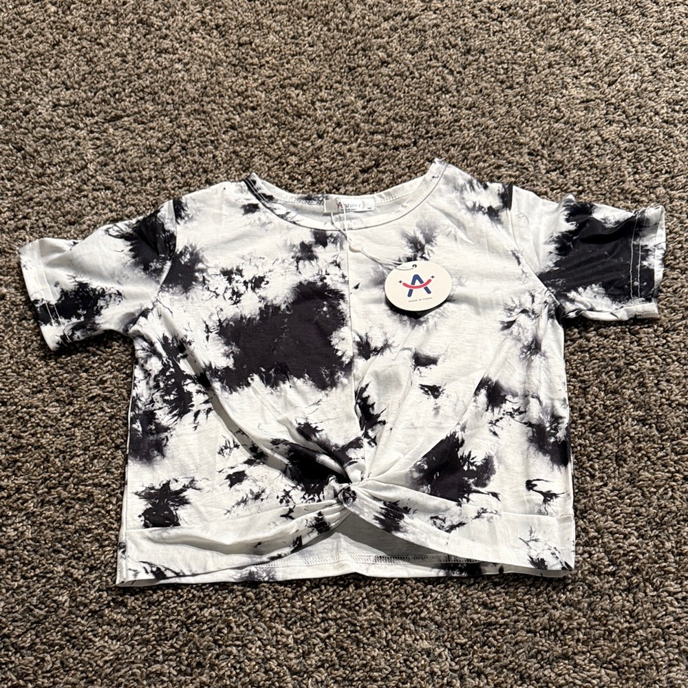 Monochrome Tie-Dye Kids Tee